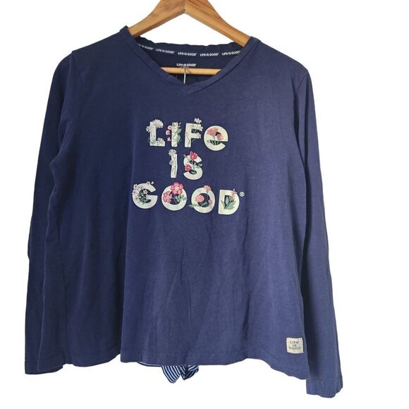 Life is Good Botanical Short Pajama Set Size L - Picture 4 of 11